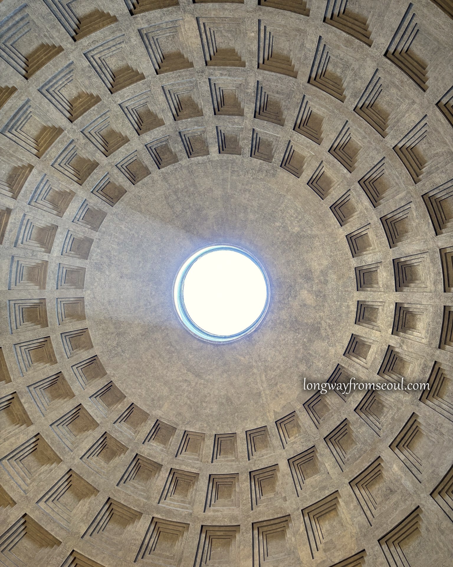 The coffered dome and oculus of the Pantheon in Rome